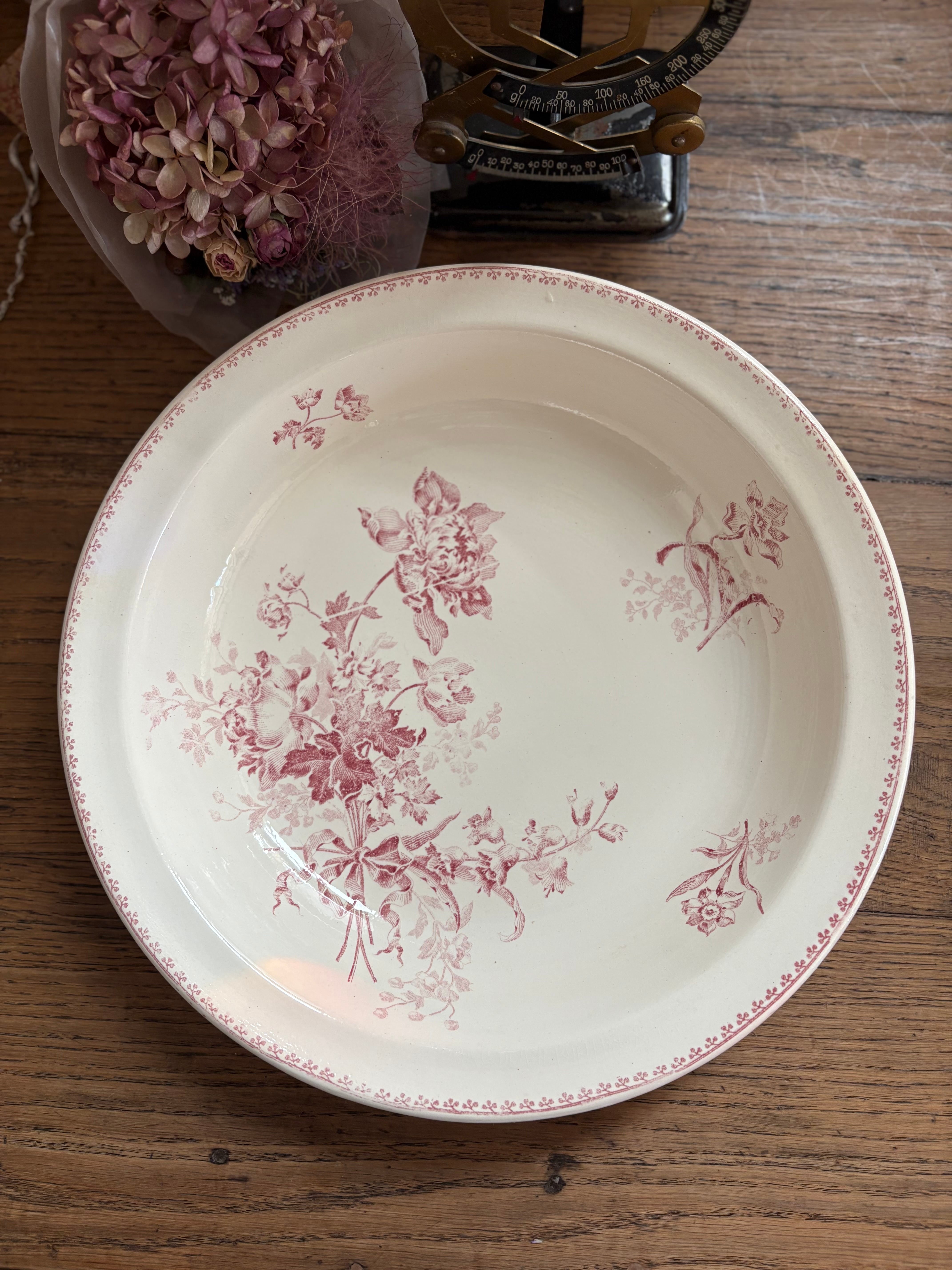 美品 フランス アンティーク ロンシャン/ ハンドペイントが美しいお花