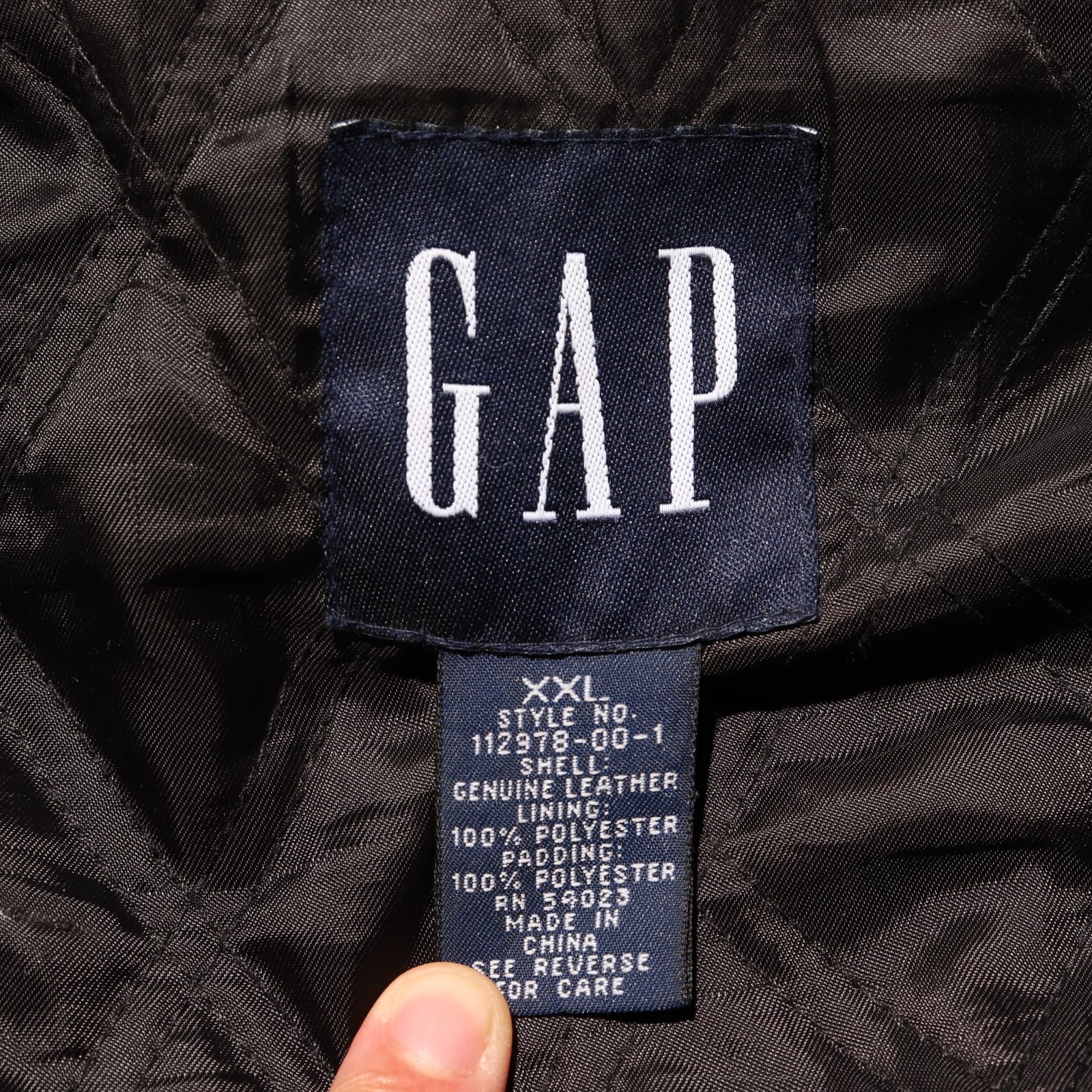 優良皮革 2XL 美品 OLD GAP 本革レザージャケット オールドギャップ 