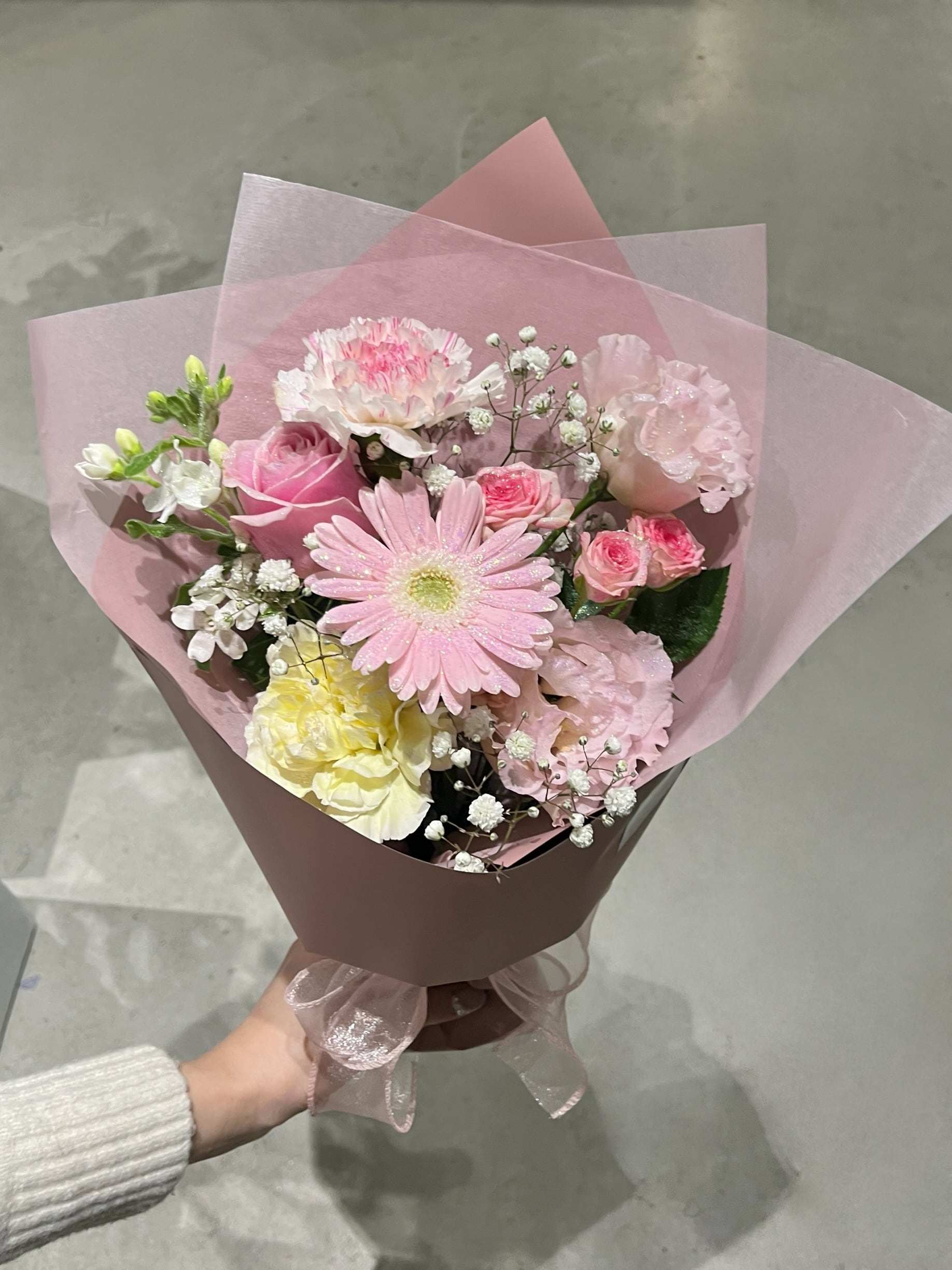 ウエディングブーケ（wedding bouquet) pink & blue | FLOWER WALL MONE
