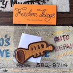 "Freedom Things” Handmade Chainstitch Patch/ trumpet