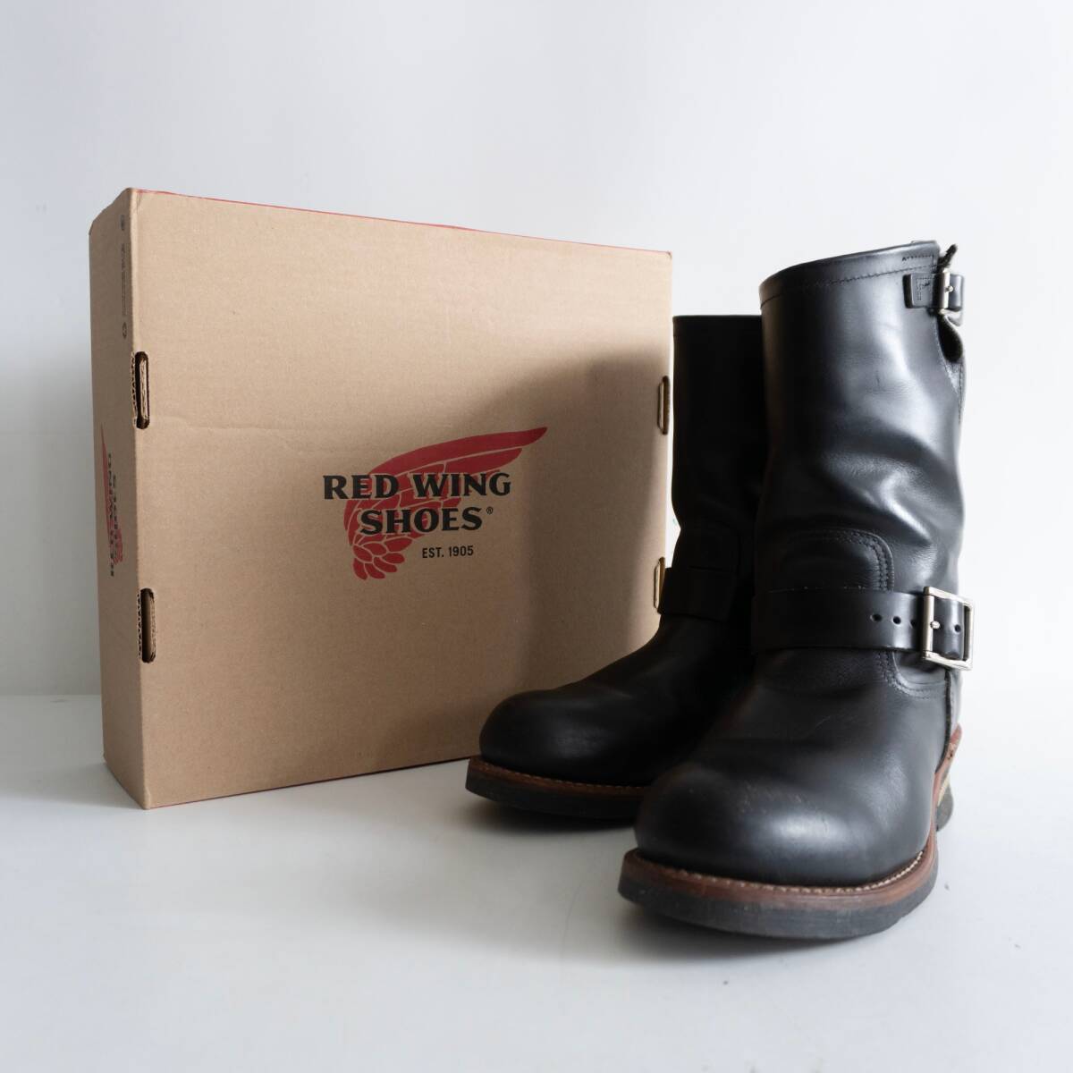 05年製】REDWING【8268/スウェードエンジニアブーツ】US7 1/2 D レッド