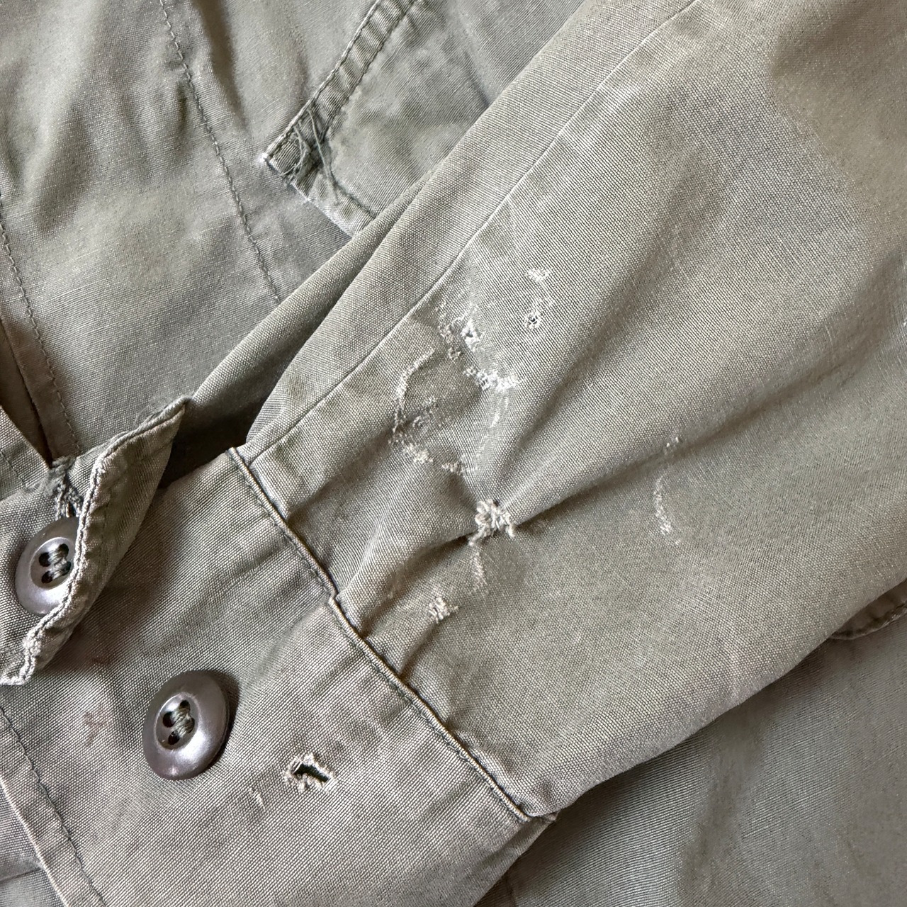 60's Jungle Fatigue Jacket 3rd US.ARMY  60年代 ジャングルファティーグ アメリカ軍 コットンポプリン シャツ ジャケット ミリタリー ヴィンテージ ビンテージ  TT2026-0014 - 12