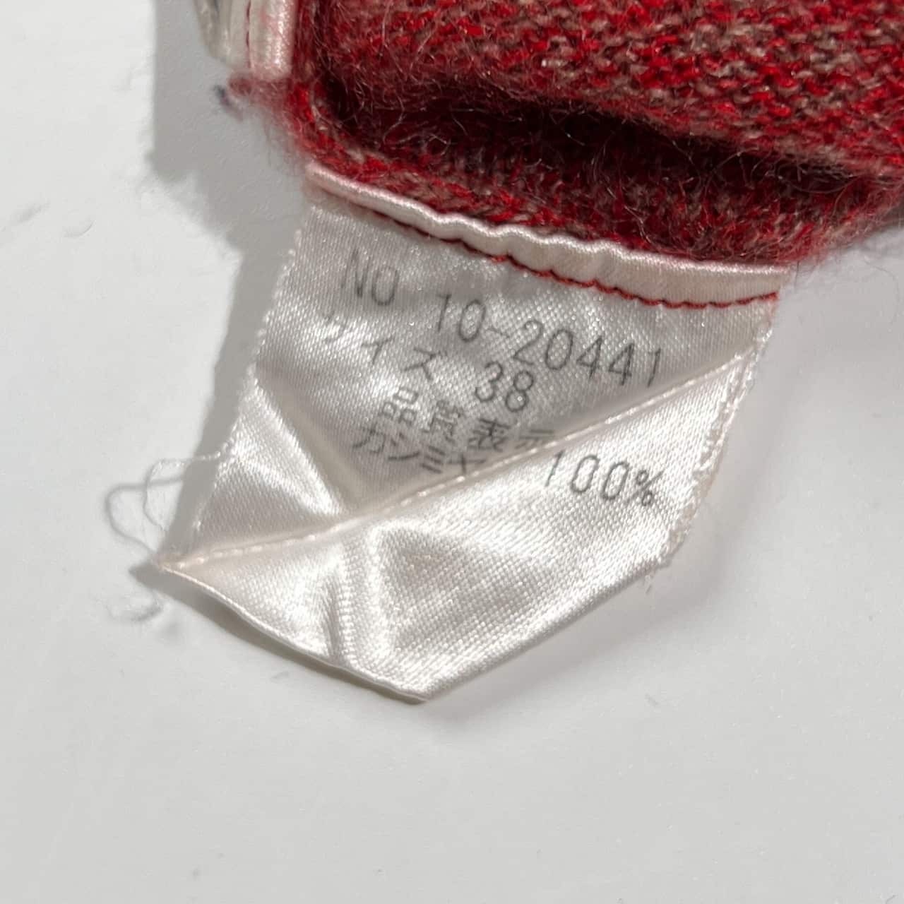 カシミヤ100% Monegal モネガル ニップ風 ニット セーター 38/レッド系 レディース