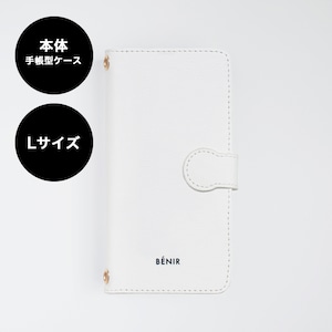 ＜本体手帳型＞　＊　うちの子手帳型スマホケース　＊粘着式タイプ ミラー付き（Lサイズ）