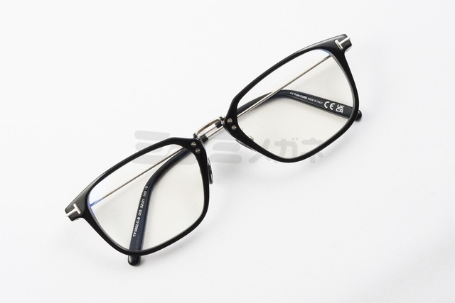 TOM FORD ブルーライトカット TF5862-D-B 005 日本限定 スクエア コンビネーション メンズ レディース 眼鏡 メガネ トムフォード-4枚目