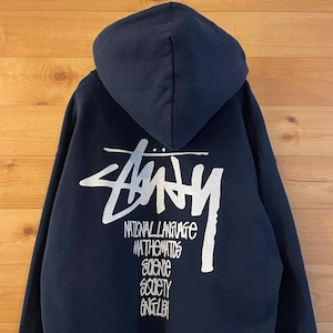 【champion × stussy】コラボ プルオーバー パーカー チャンピオン ステューシー M アメリカ古着