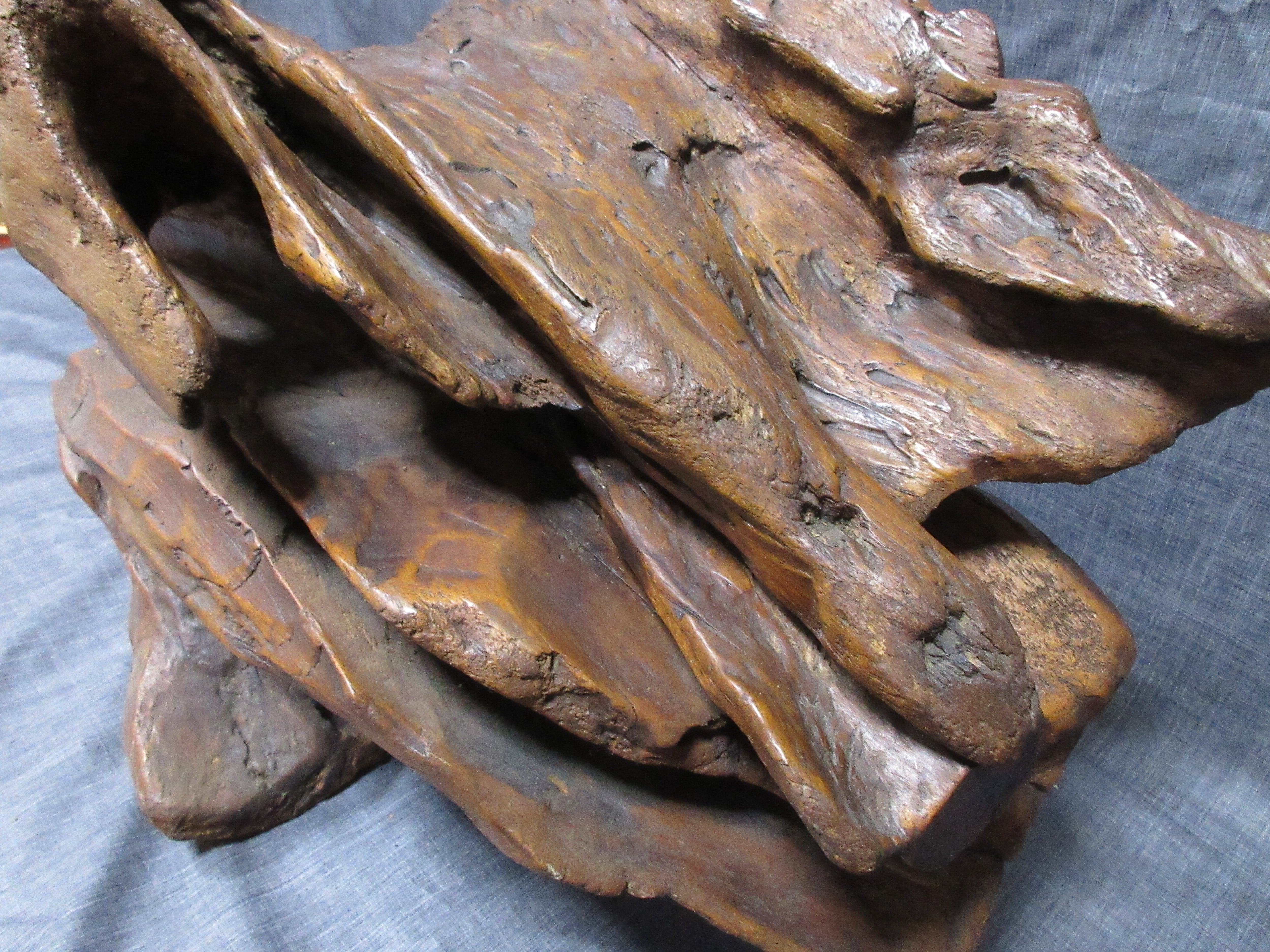 木彫り 彫刻 一刀彫 鯉 コイ カープ 天然木造 レア物 | ギャラリー寿