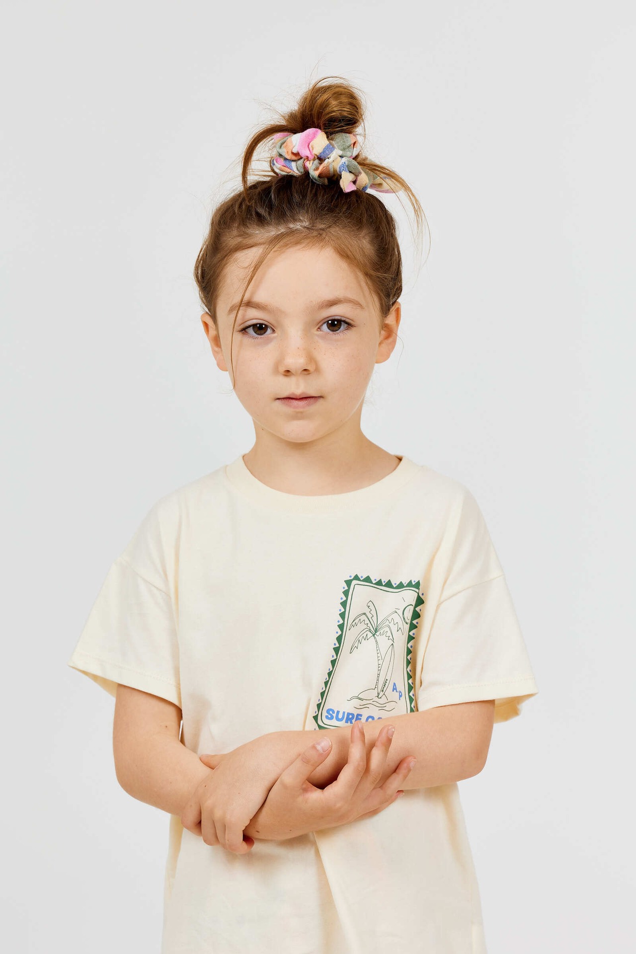 ＜ARSÈNE ET LES PIPELETTES＞Kids Striped Scrunchie マルチストライプ シュシュ - 2
