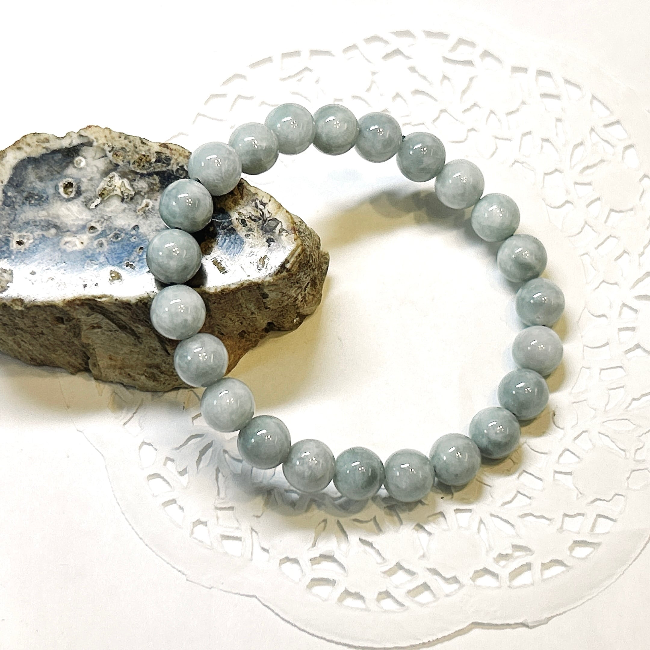 18068】翡翠 8㎜ ブレスレット ヒスイ ジェード ジェダイド jade