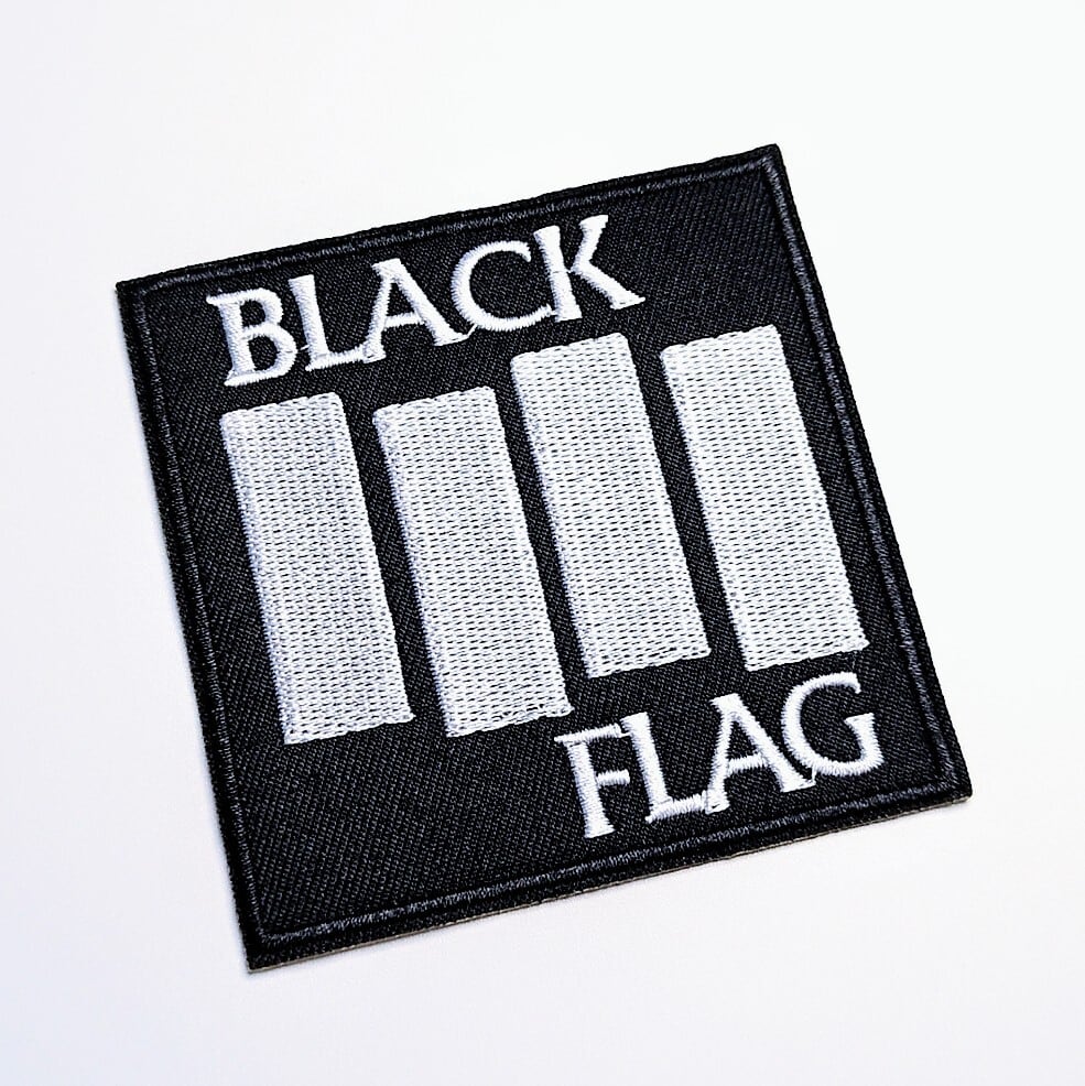 送料無料! ★刺繍アイロンワッペン★【 Black Flag(ブラックフラッグ)】 〚アメリカン雑貨 アメトイ〛