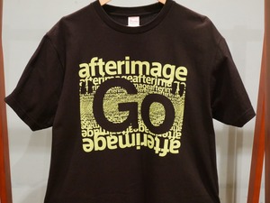 afterimage“Ｇo”ロゴTシャツ（黒×黄緑）