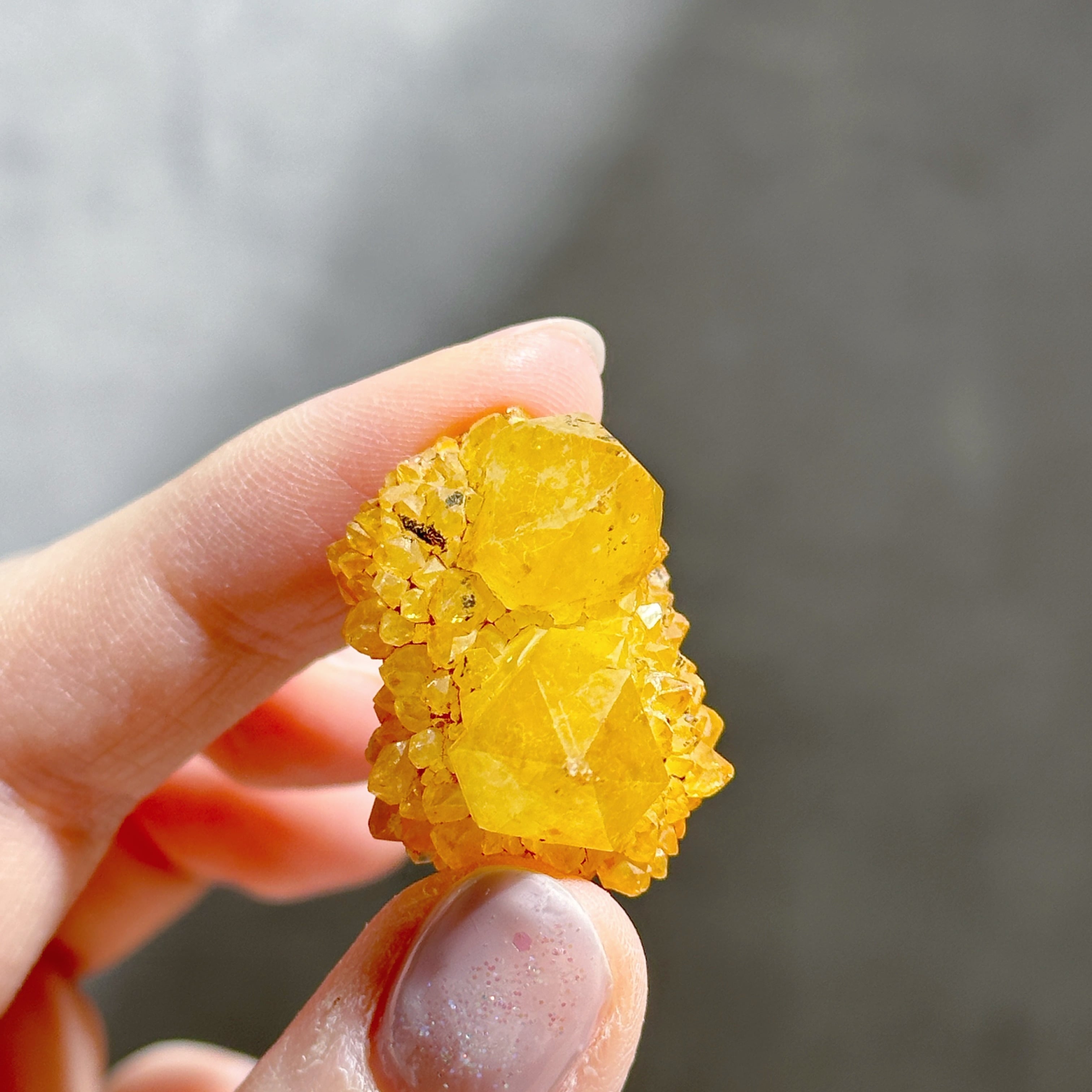 天然鉱石 結晶 透明感のある黄色フラワークォーツクラスター サンシャインクォーツ21◇ Sunshine Quartz ◇天然石・鉱物