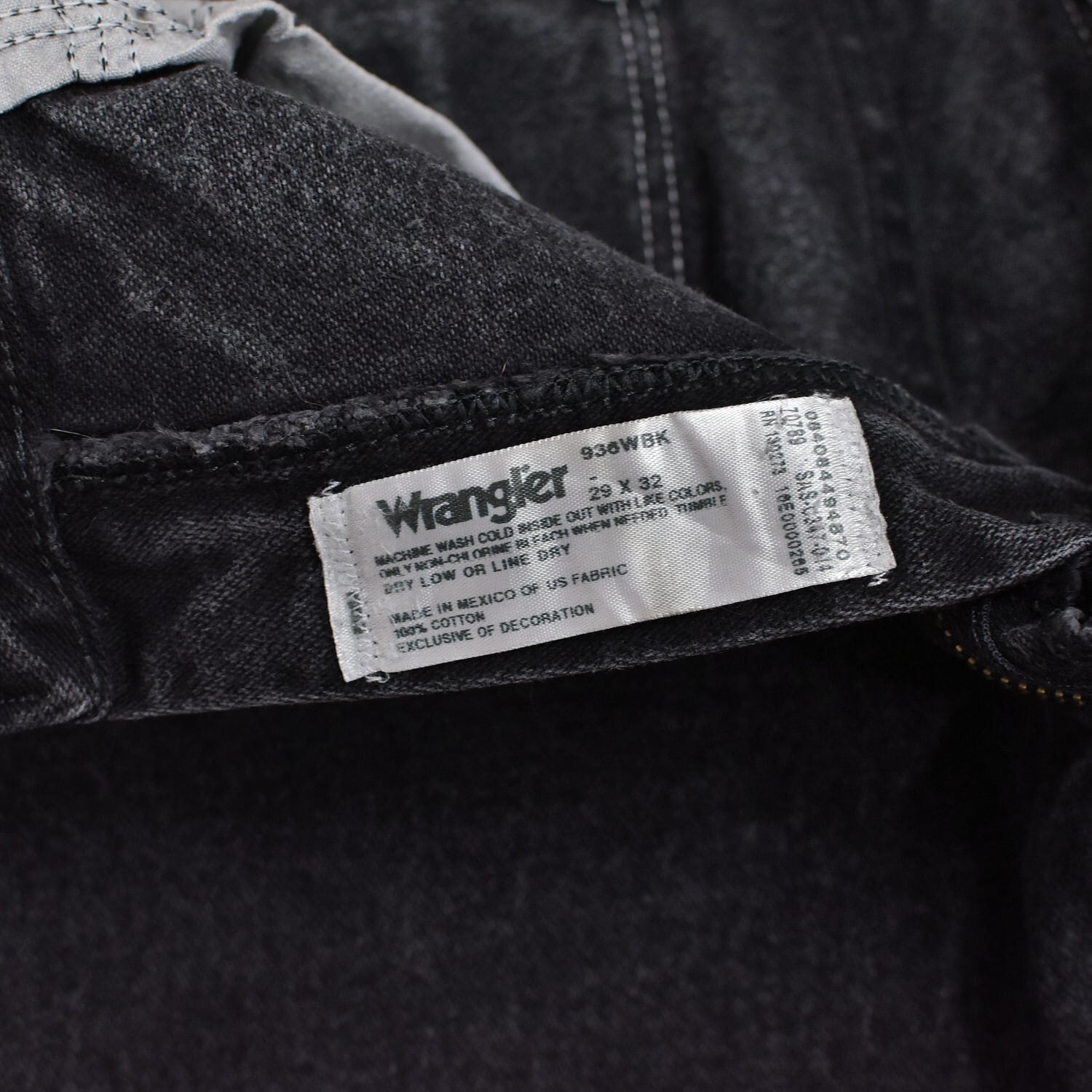90s Wrangler 936WBK black denim pants | 古着屋 grin days memory