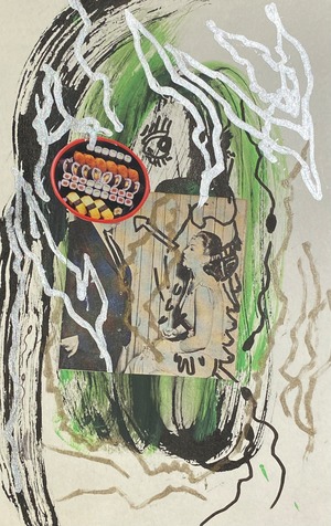 コラージュドローイングシリーズ「無心寿司」