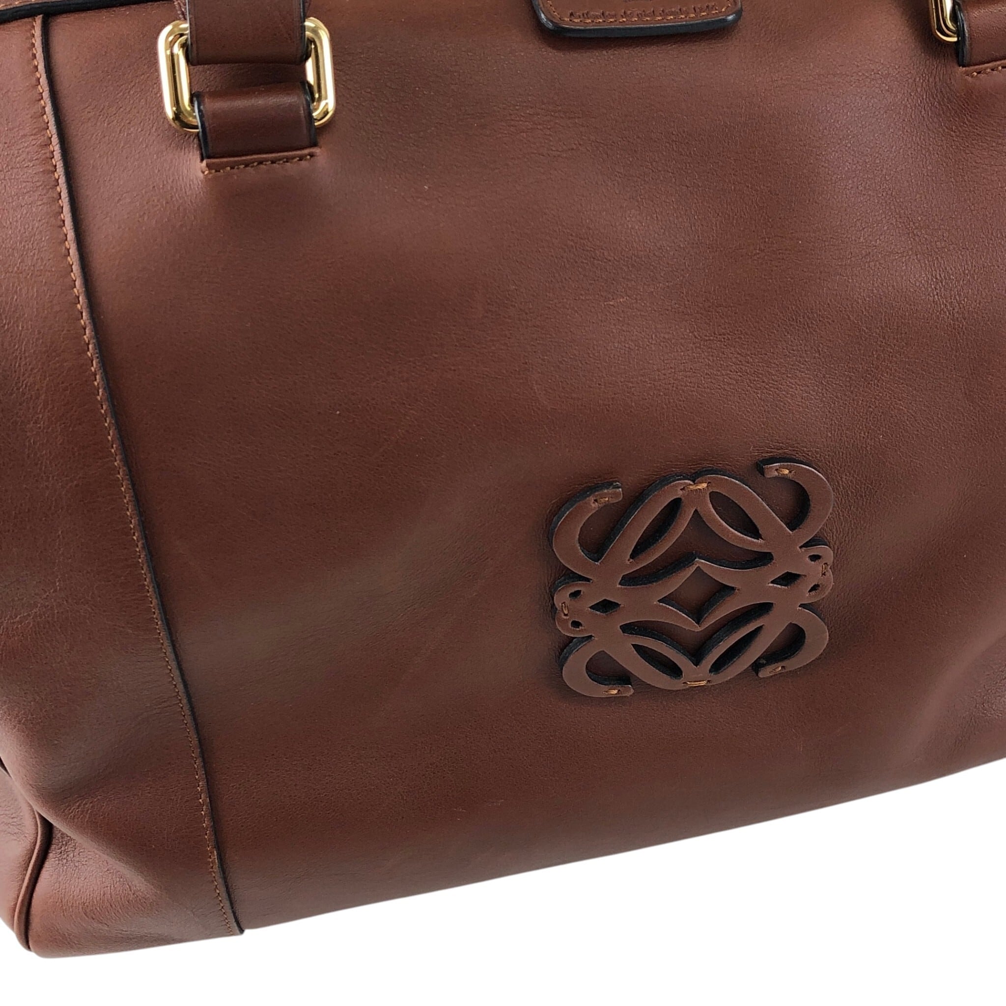 LOEWE ロエベ フスタ31 ハンドバッグ ブラウン アナグラム レザー 2way
