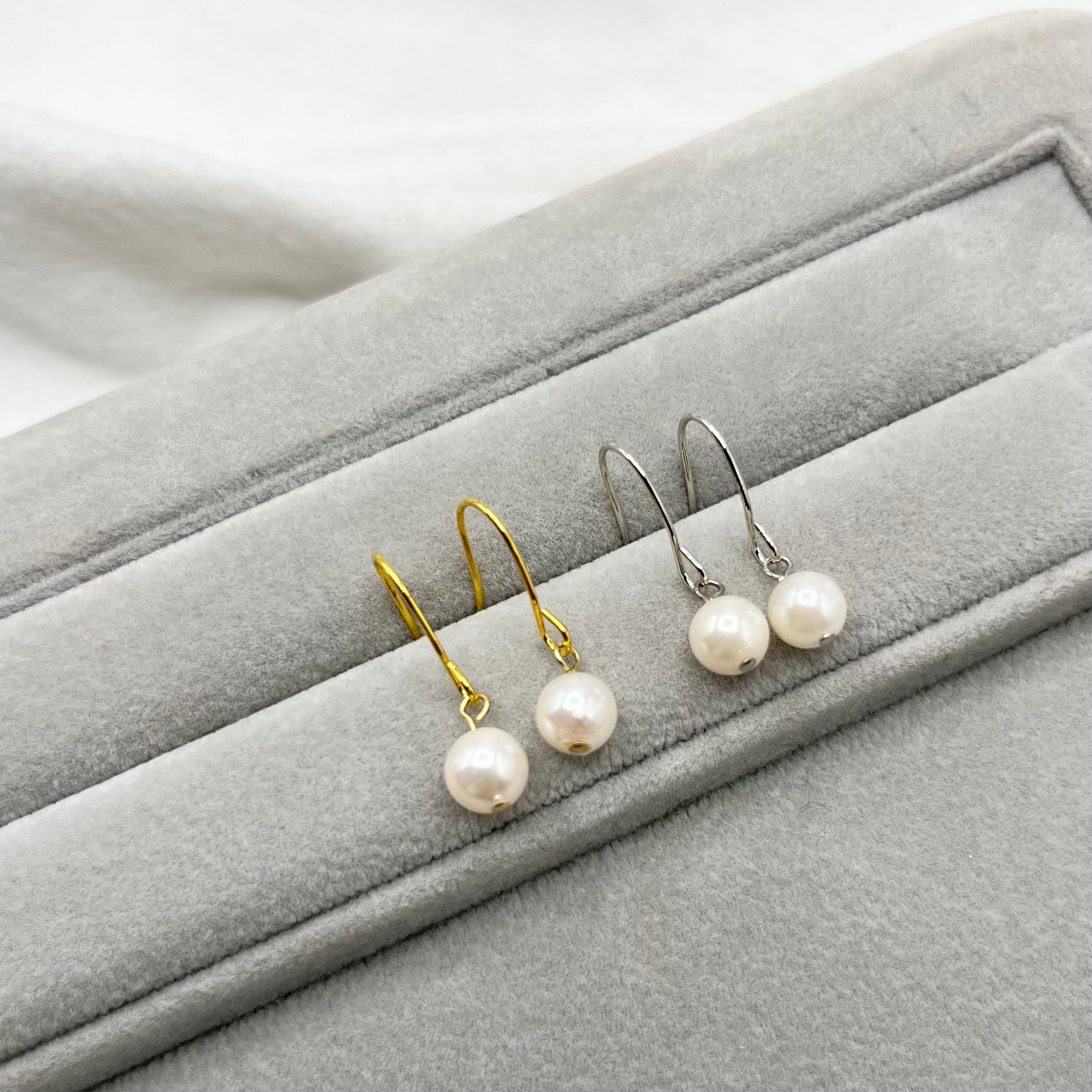 あこや真珠フックピアス 266 K18⁄Pt「アコヤ パール フック」ピアス