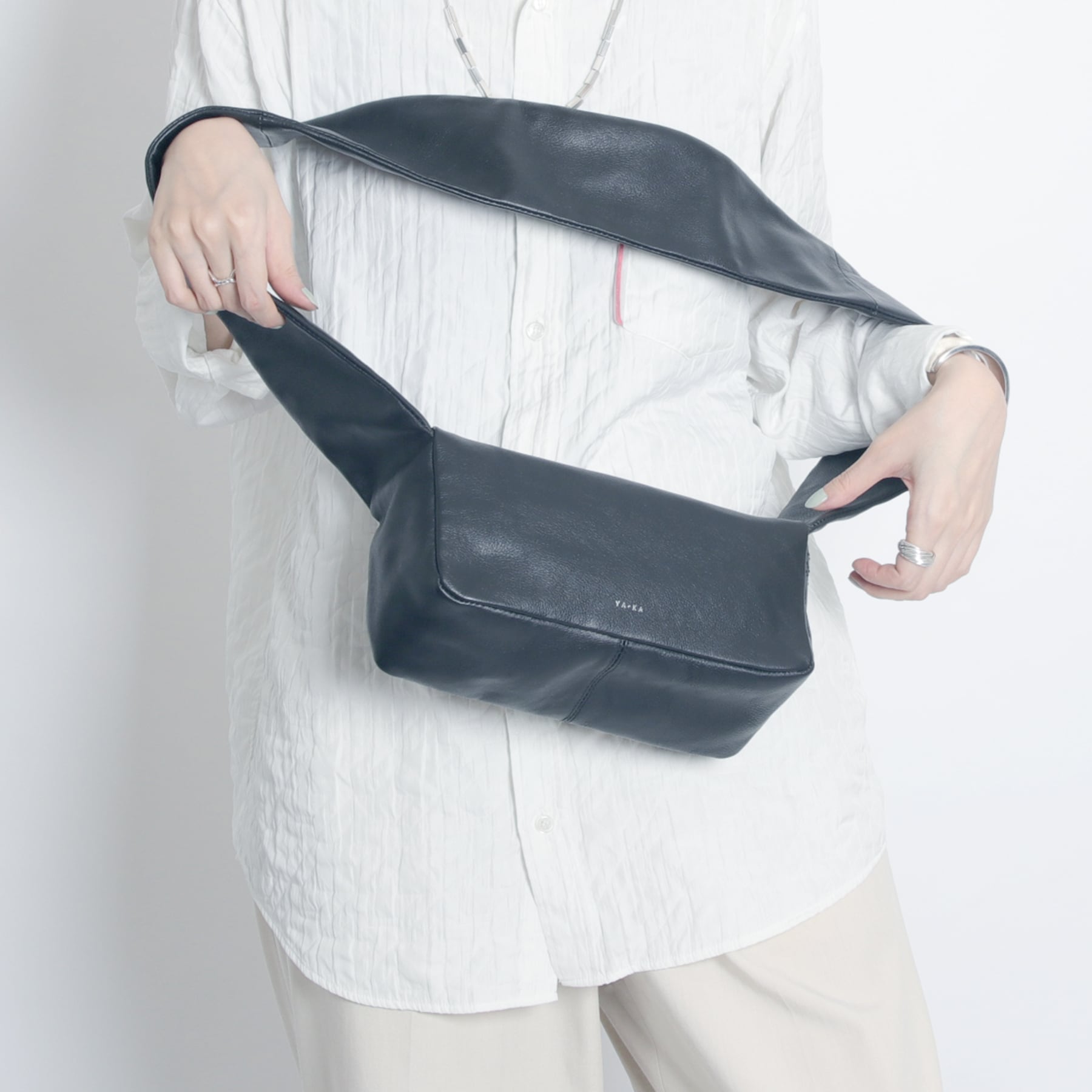 real leather most wide belt shoulder bag [bbws] / Y2306FRB13