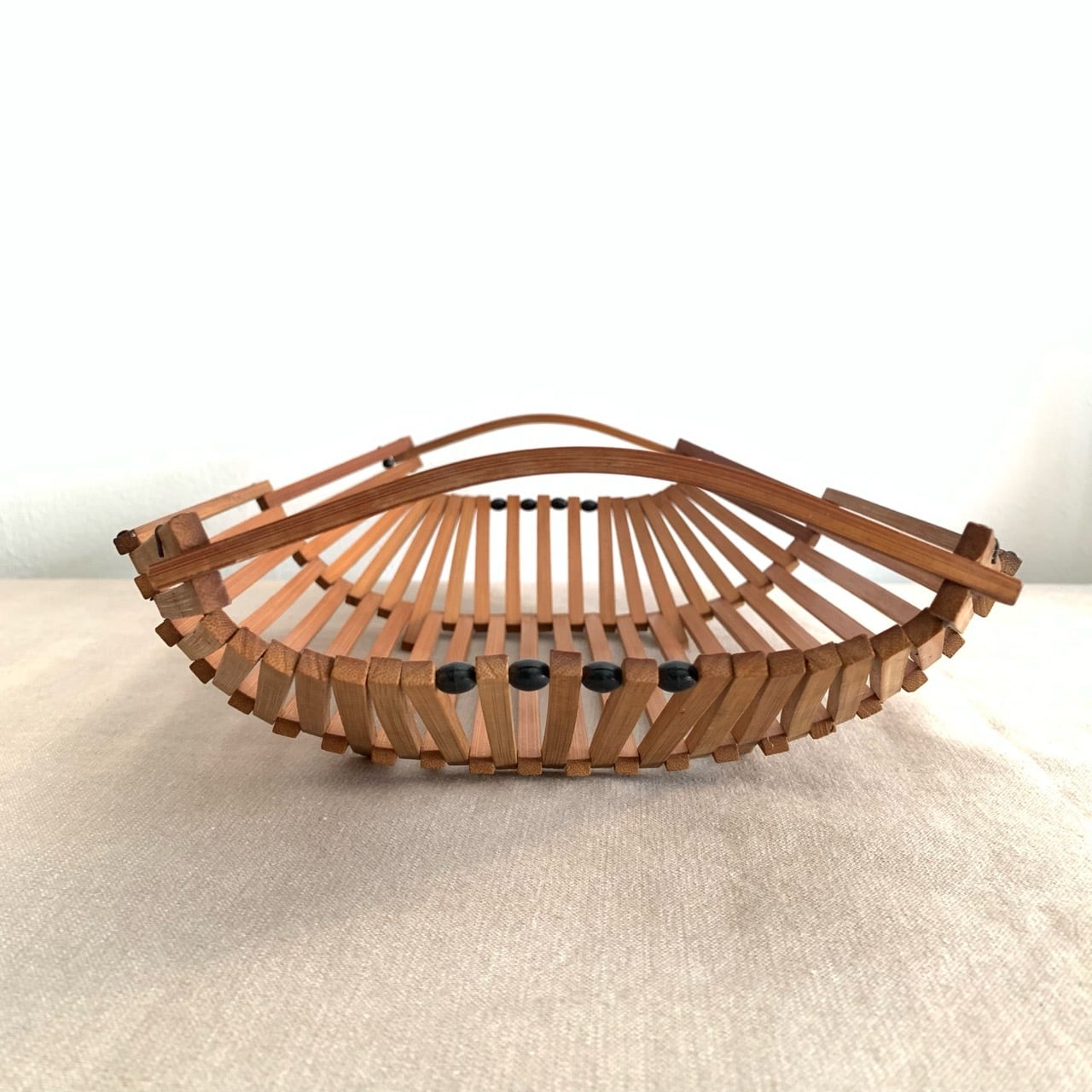 ビンテージ 竹トレー 古い竹製トレー 竹かご レトロ お洒落トレー