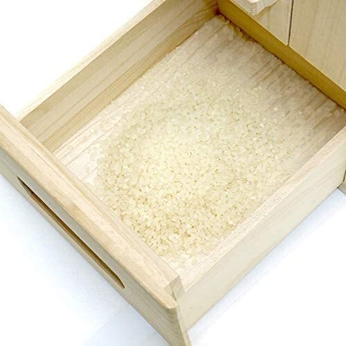【竹本木箱店】総桐天然木の計量米びつ ｢米蔵｣ 10kg用 | KITCHENAVI