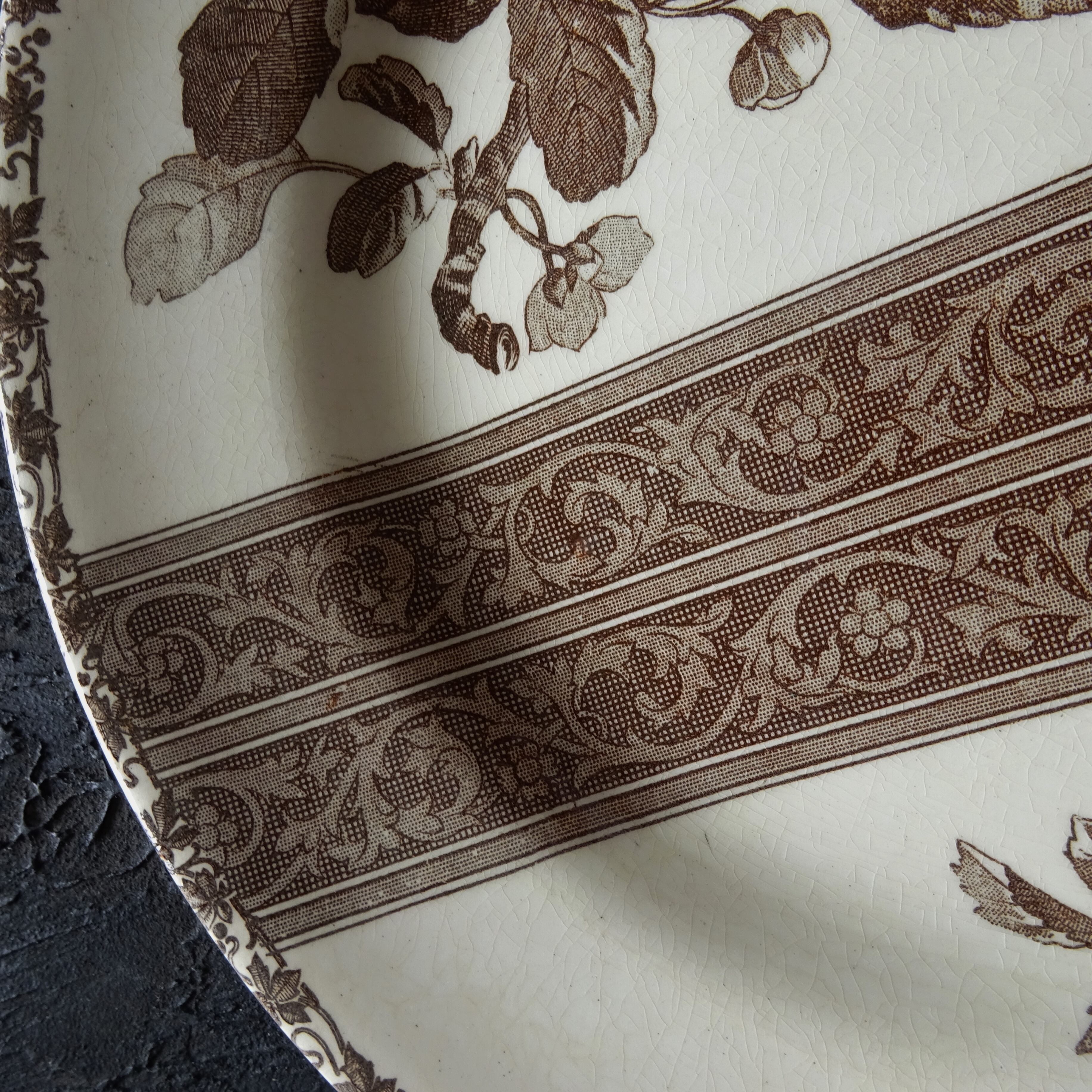 【 Épuisé 】Émile bourgeois / Le Grand Dépôt  décor 《Fleurs de pommier》assiette plate (A)