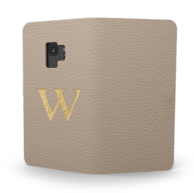 Galaxy Premium Shrink Leather Case (Beige) : Book cover Type