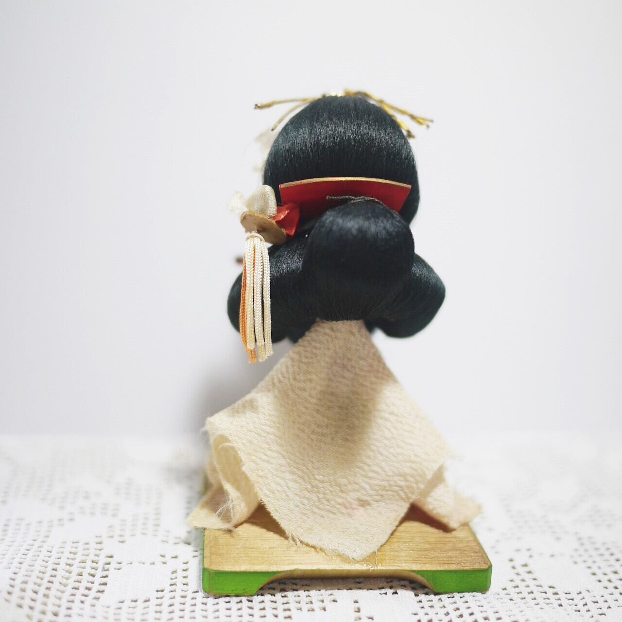 豆市松人形 ミニチュアかつら飾り ミニチュア雛人形 日本髪 舞妓さん