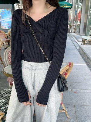 Cross knit / black (10月中旬頃発送予定)