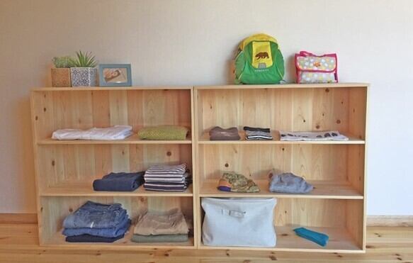 紀州檜（ひのき）無垢材『飾り棚』《受注生産》木工職人造り 木製