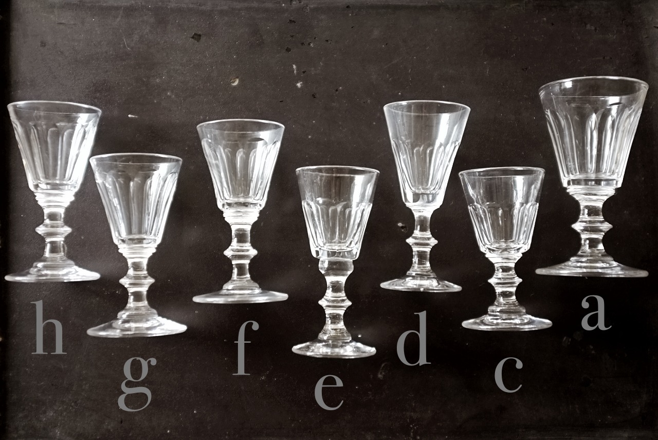 19世紀 フランス 透明の不自由 物憂いクリスタルグラスh アンティーク