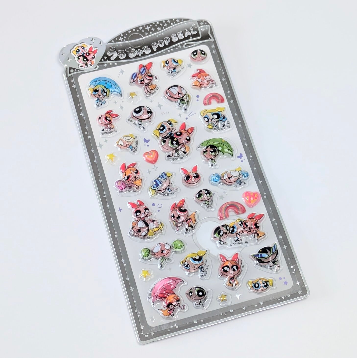 送料無料!【 The Powerpuff Girls / パワーパフガールズ 】ぷくぷくシール / STICKER(ステッカー) / 立体ステッカー 〚アメリカン雑貨 アメトイ〛