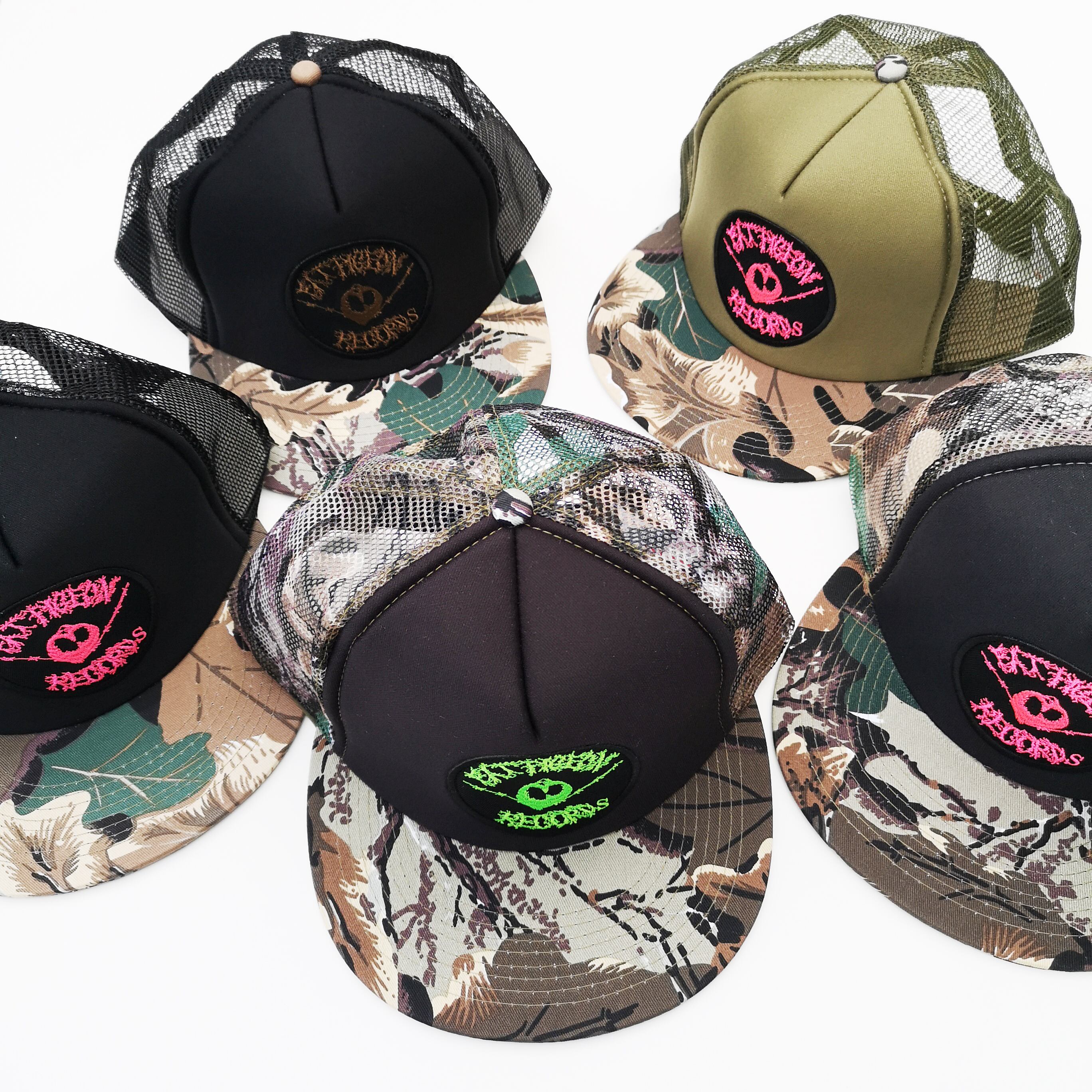 FAT PIGEON RECORDS CAMO MESH CAP