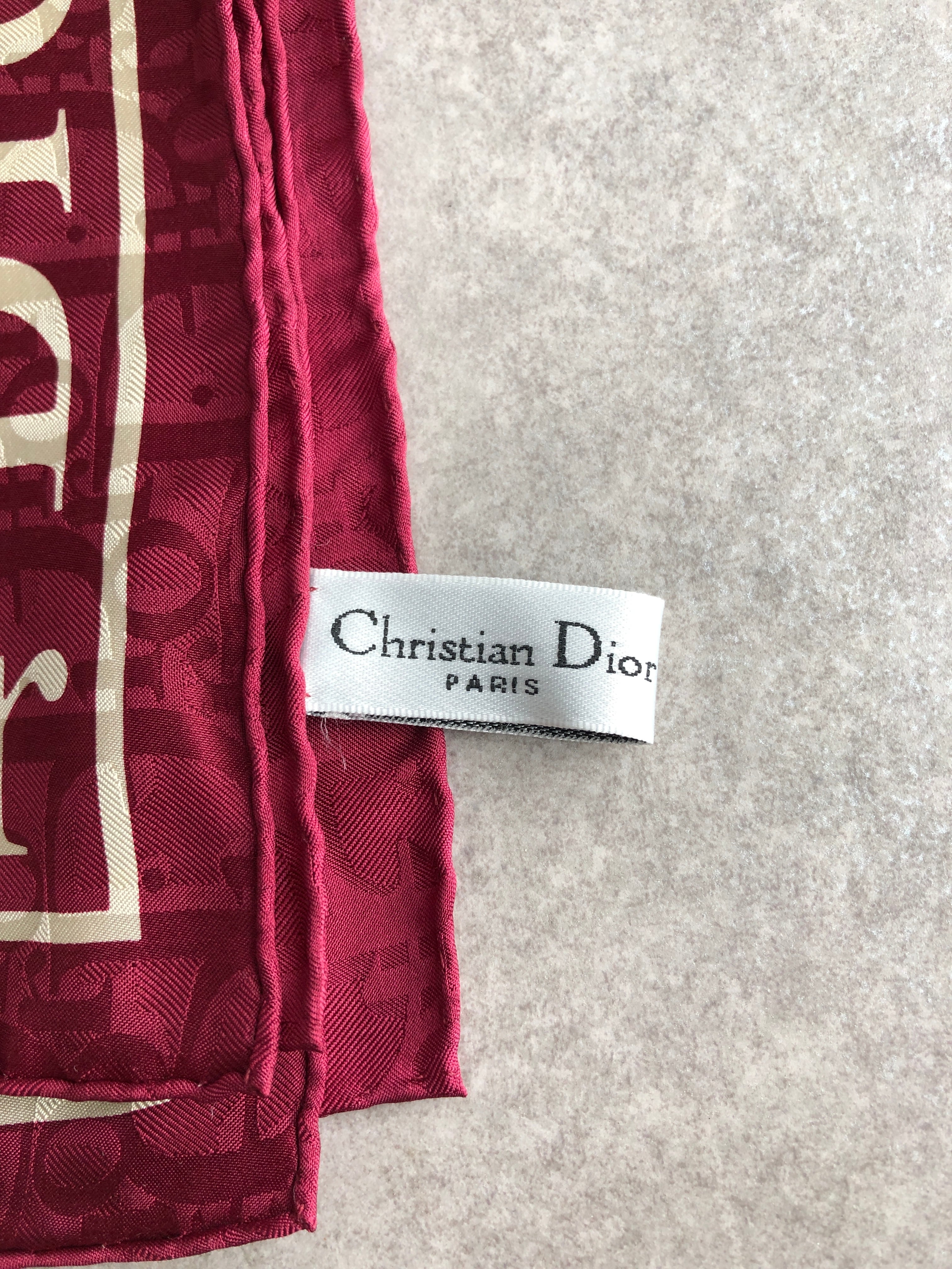 Christian Dior クリスチャン ディオール トロッター スカーフ レッド
