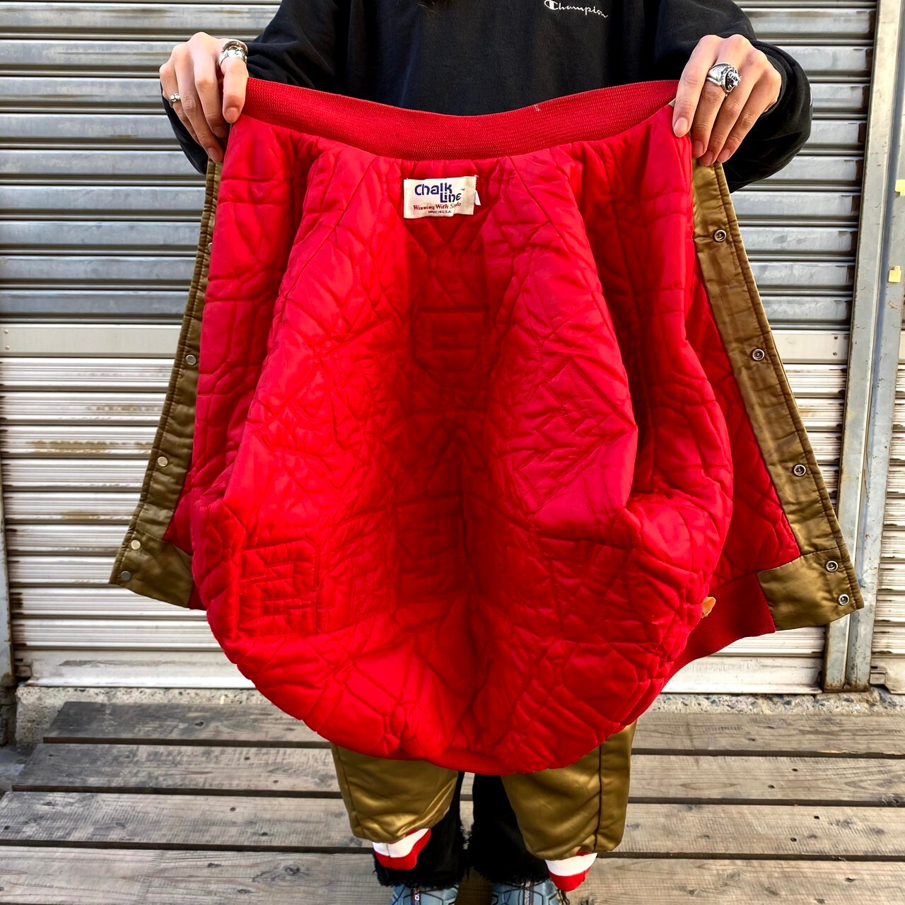 90年代 スターター NFL 49ers ナイロンスタジャン メンズL 古着 USA製 