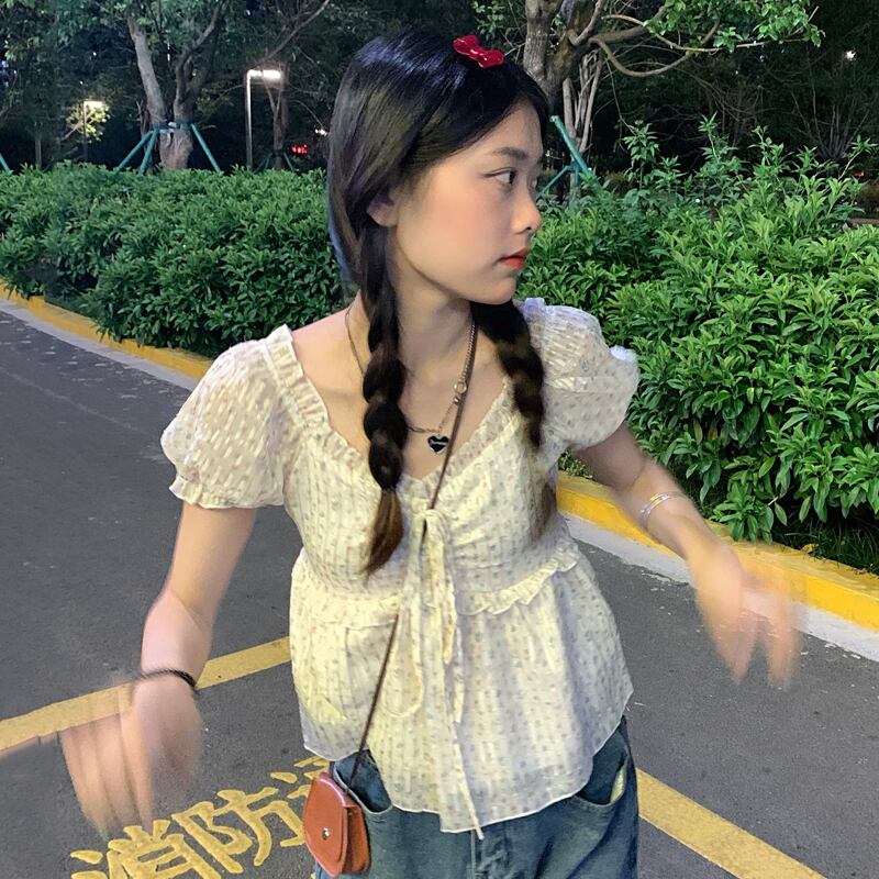 ショートスリーブシャツ レディースサマーフローラルトップス 夏物 花柄 スーパーモール15350808597