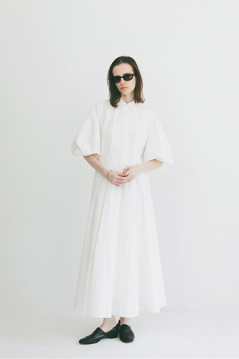 CLANE FORM SLEEVE PANEL LINE SHIRT ONEPIECE | FLICKA ASHIYA
