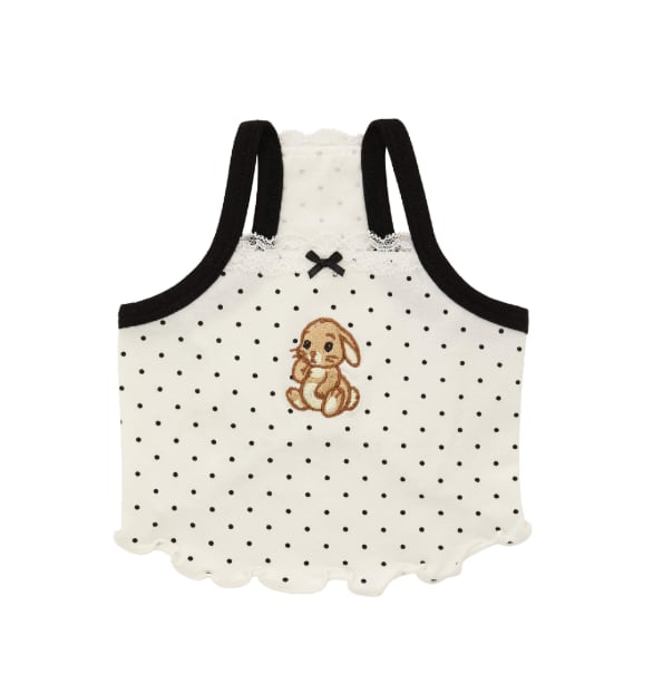 S.M.L/即納【Sallys】Bunny Top (White Dot)