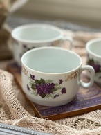 フランスVintage すみれのカップ ③ violette すみれ インテリア 花柄 金彩 フラワーベース 撮影小物 インテリア小物