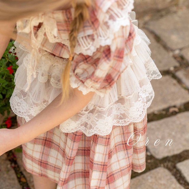 【即納】<OREN> Lauren check one-piece