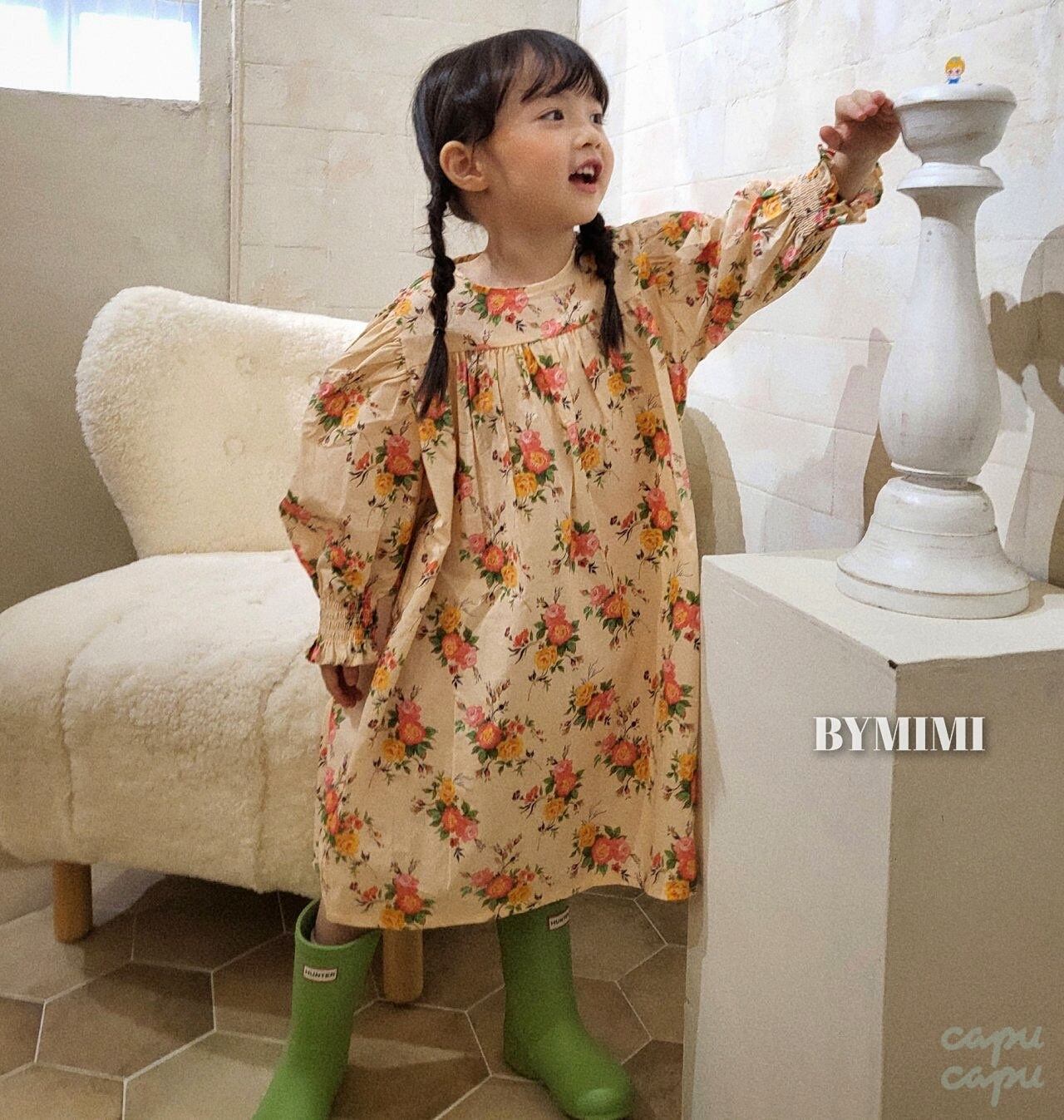 «sold out»«ジュニアサイズあり» By MiMi ローズワンピース 2colors | 子供服 capucapu powered by  BASE