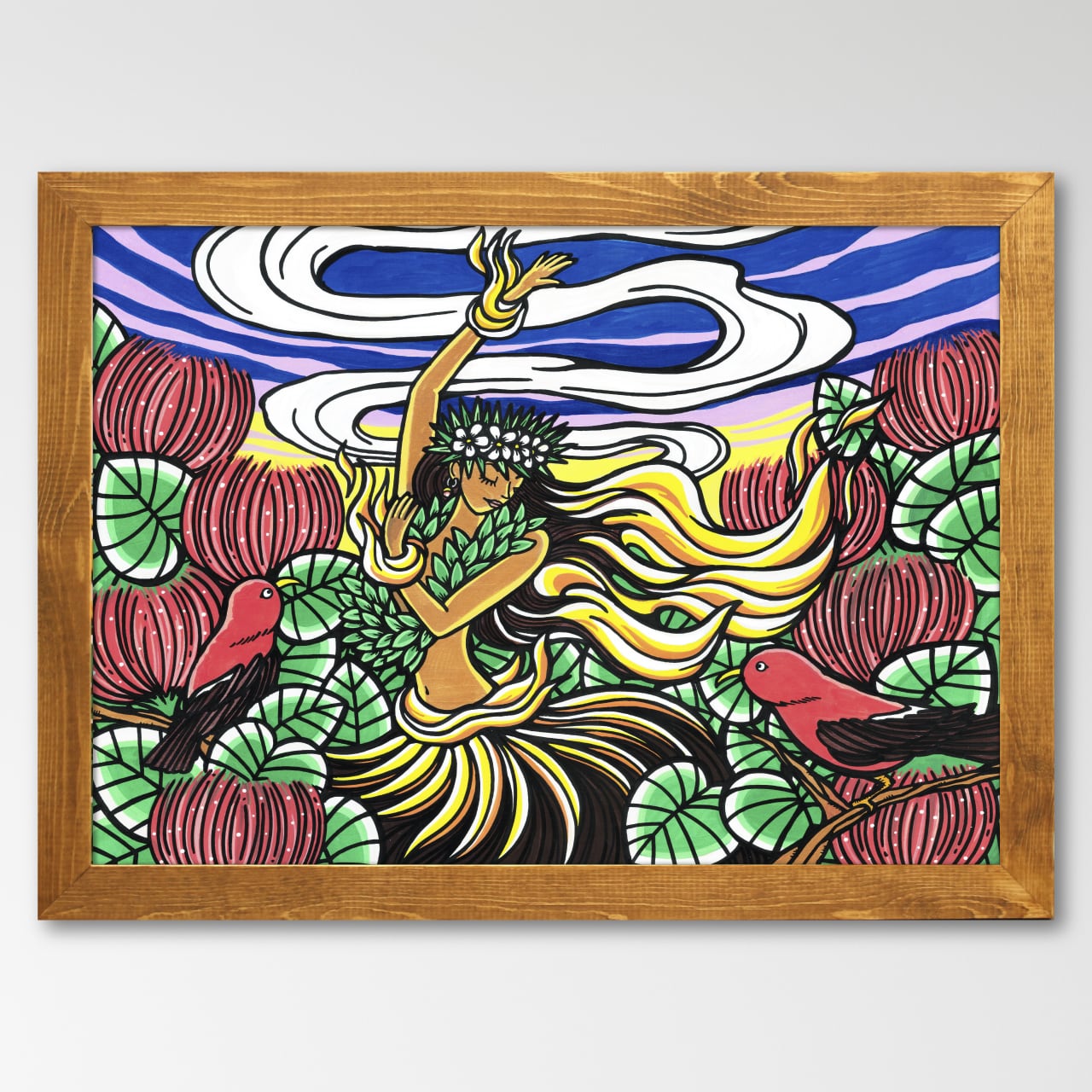 Wood Panel A2 Size（Pele Ohia）with Frame | TAMO ART GALLERY