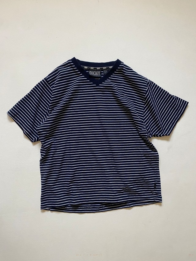 a.p.c. stripe henry neck T-shirt | nashop