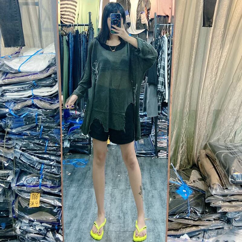 プラスサイズの女性の秋の新しい脂肪mm年齢削減ニットセーター長袖Tシャツウエスタンスタイルカバー腹わずかに脂肪トップ ミックスインファッション24214679679