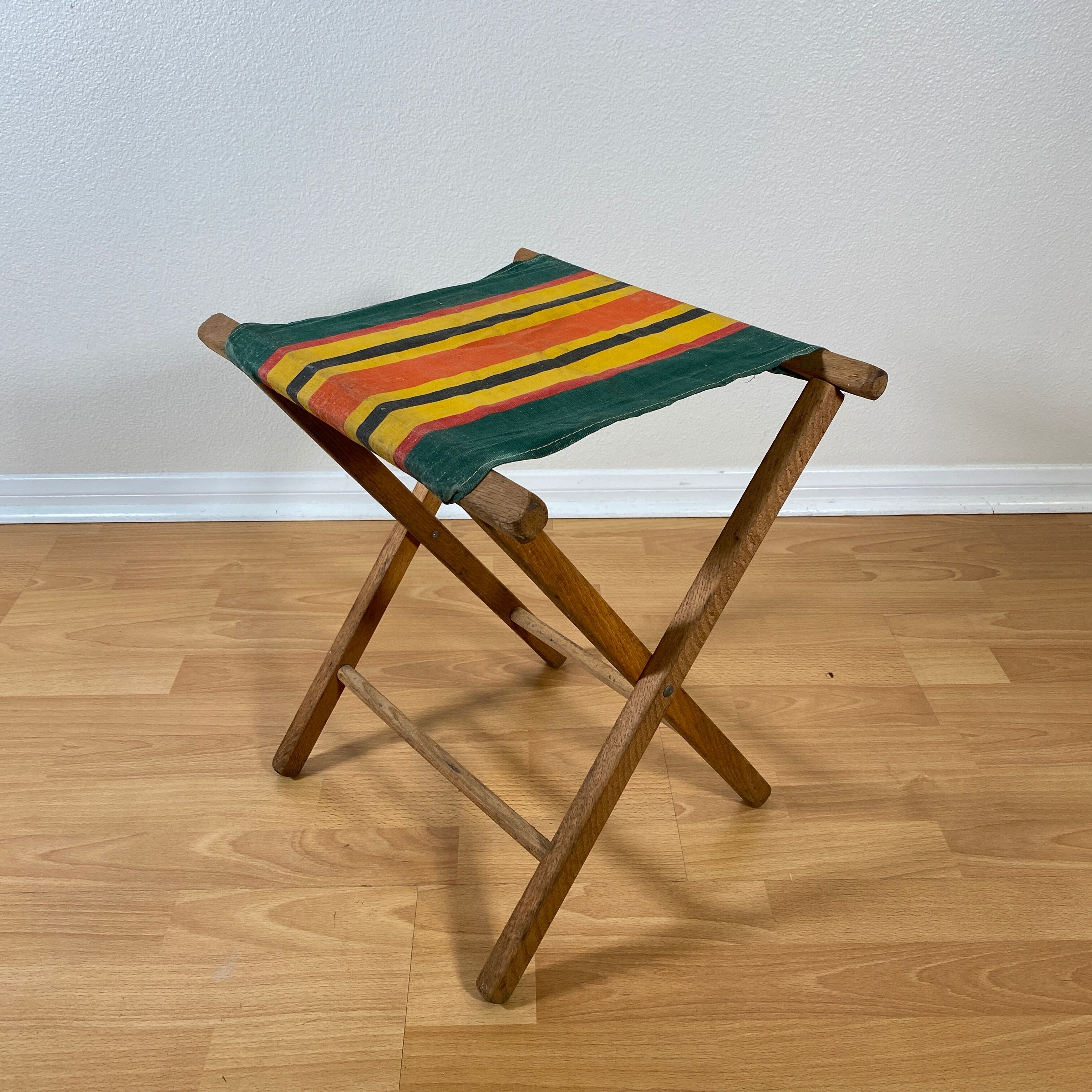 852-1 ビンテージ フォールディングスツール キャンプスツール