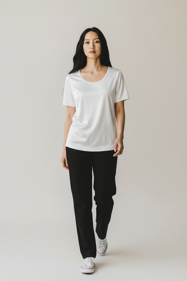 【女性用】リカバリーインナーシャツ 半袖 白