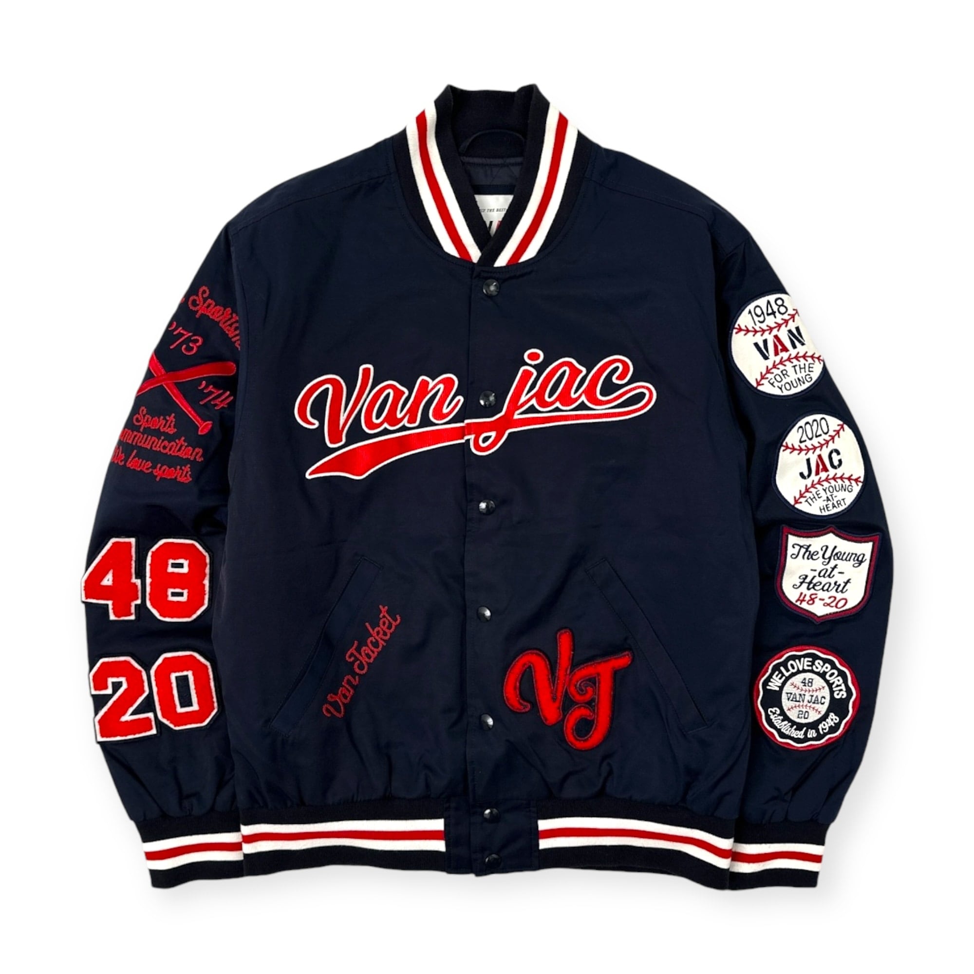 季節が終わるので最終値下げです！VAN スタジャン 程よい 黒/クリーム 