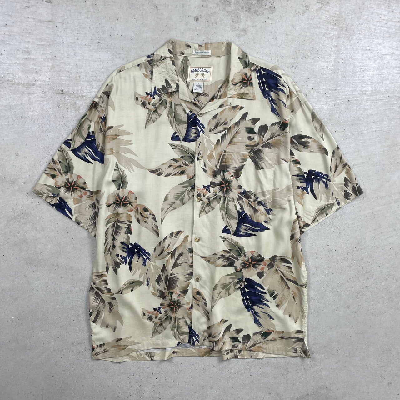 00年代 BAMBOO CAY アロハシャツ オープンカラーシャツ メンズXL 古着