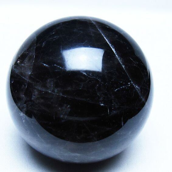 モリオン 黒水晶 丸玉 73mm スフィア 一点物 151-9232