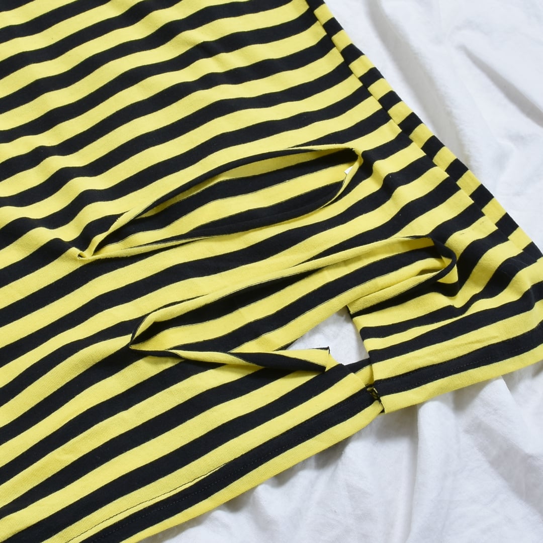 4/29 完売→再入荷！】ボーダーグランジロンT(YELLOW