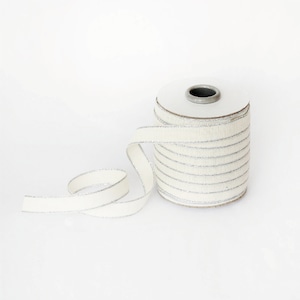Drittofilo cotton ribbon | spool of 20 yards Natural/Silver【Studio Carta】/コットンリボン  スタジオカルタ