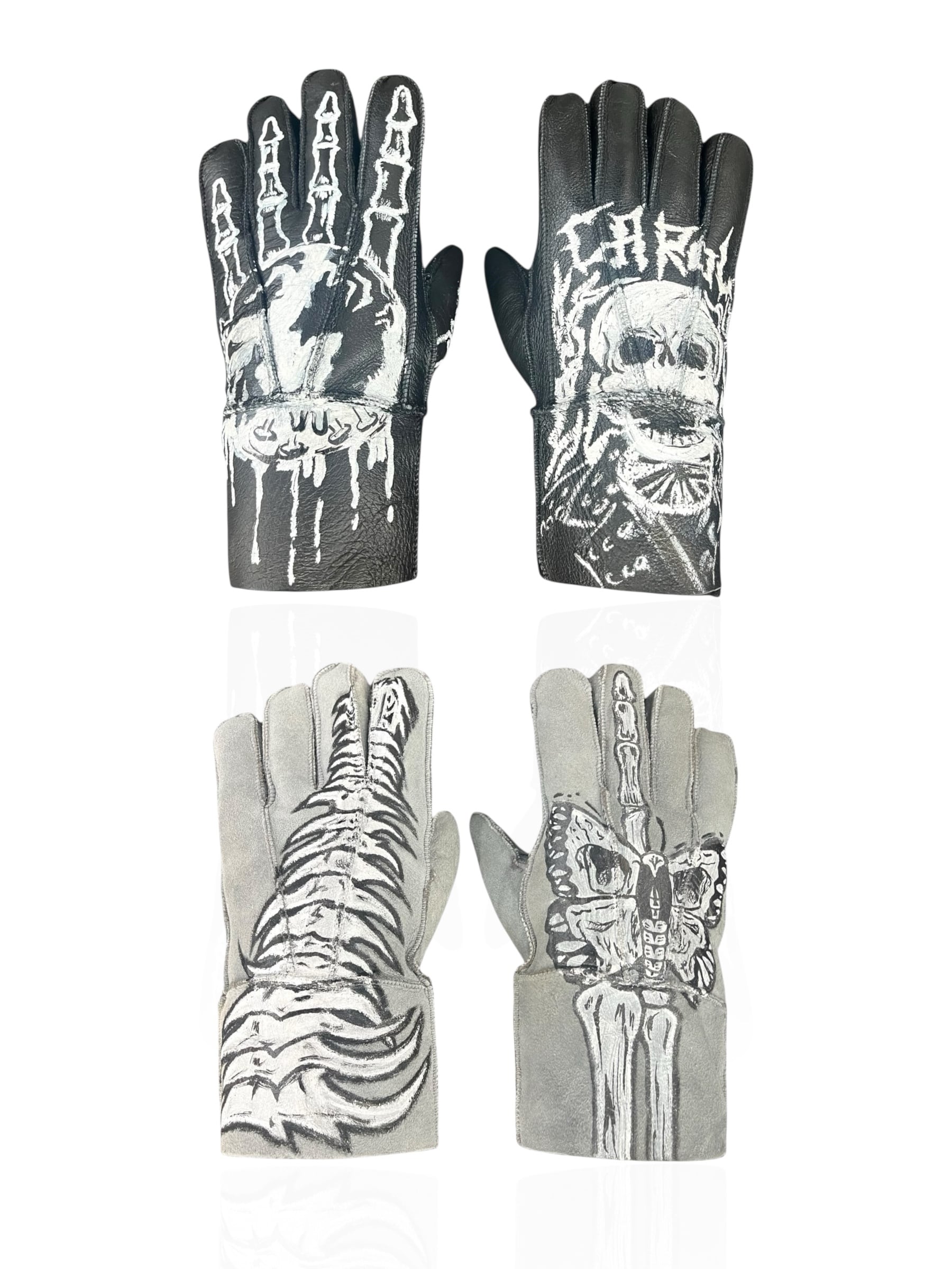 【PLANET STUDIO】Bone Paint Mouton Gloves
